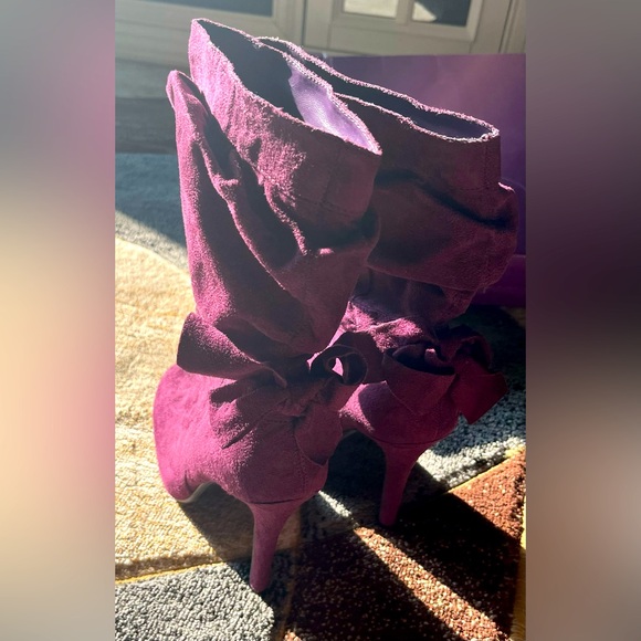 Paprika Purple Suede Boots - Picture 2 of 3